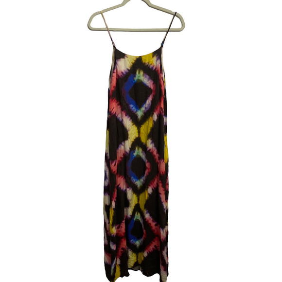 Busayo Collective Rainbow Tie Dye Dress Midi Multicolored Size M - Picture 4 of 8